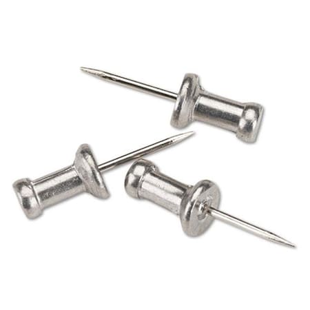 Gem Office Prods Gem Office Prods CPAL4 Aluminum Head Push Pins; Aluminum; Silver; 1/2" 100/Box CPAL4